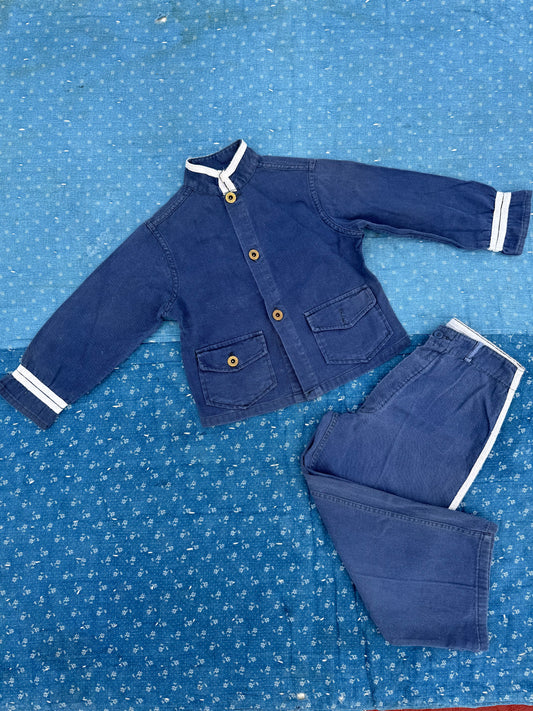 1940s cotton navy set