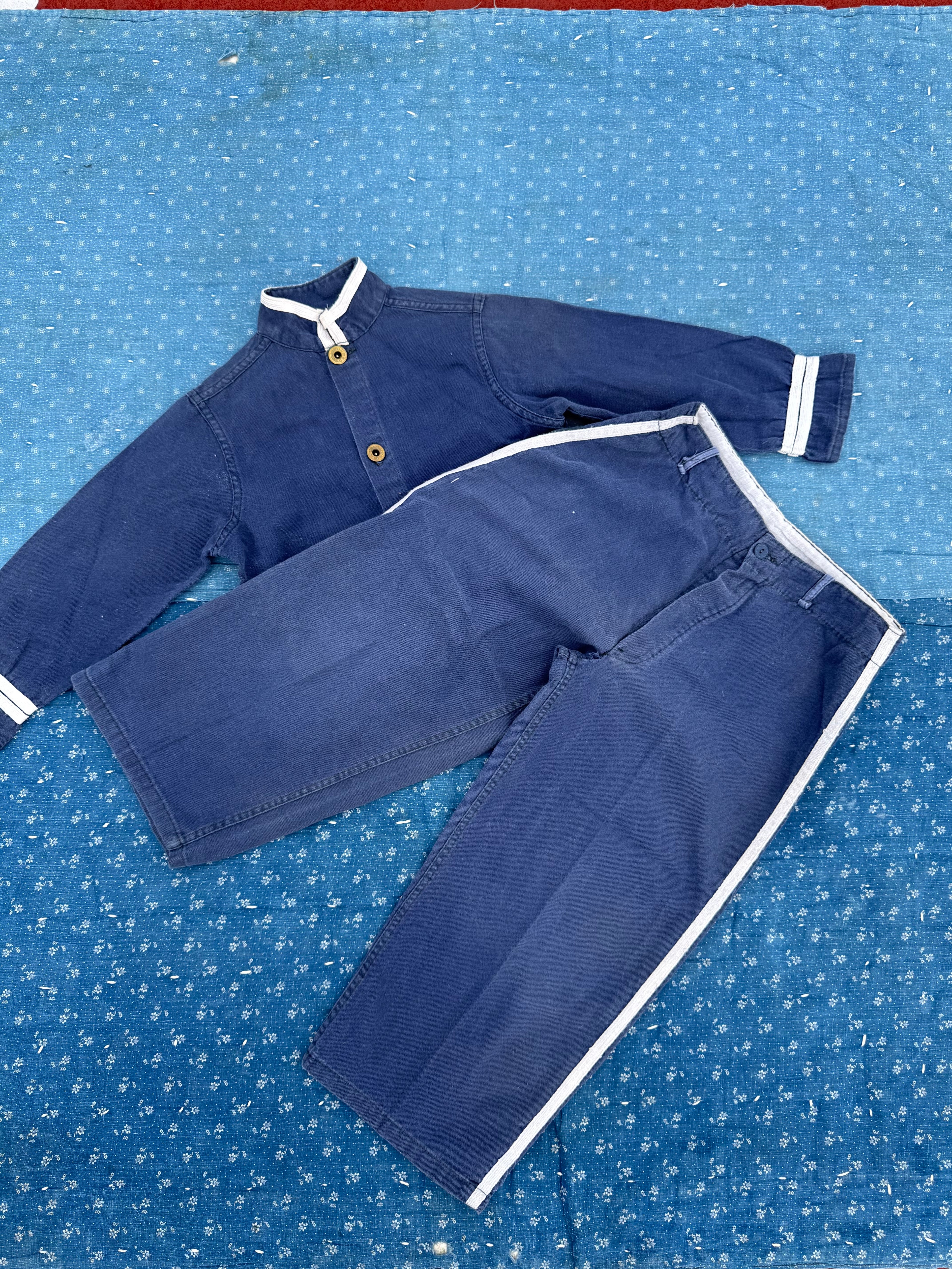 1940s cotton navy set