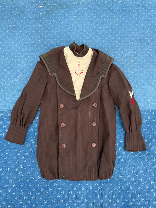 1920s brown wool nautical jacket