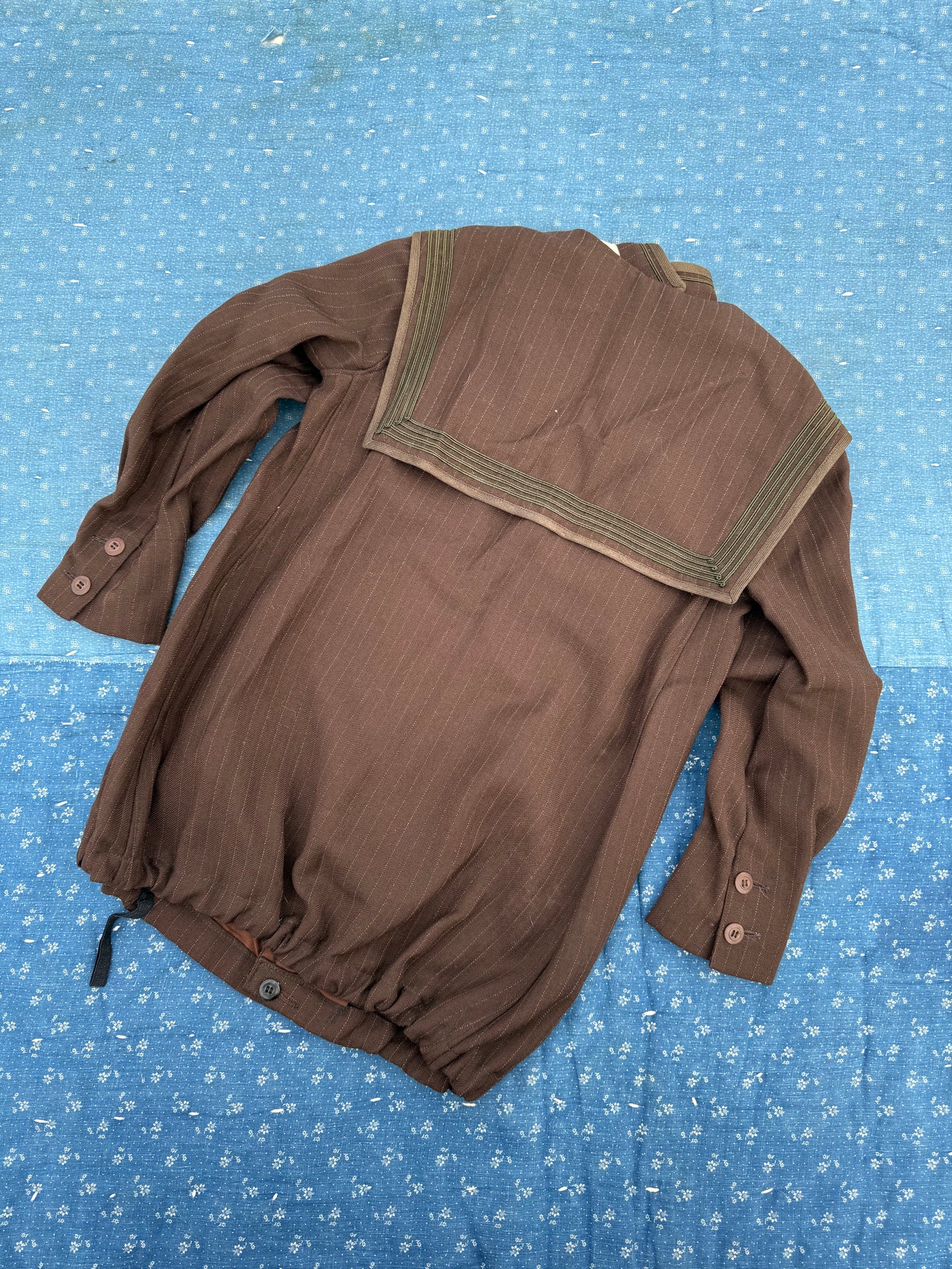 1920s brown wool nautical jacket