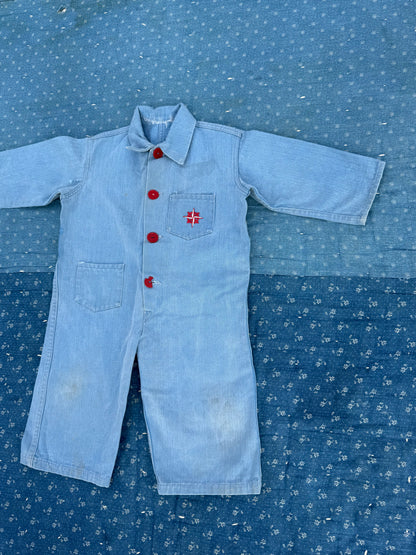 1950s denim nautical coveralls