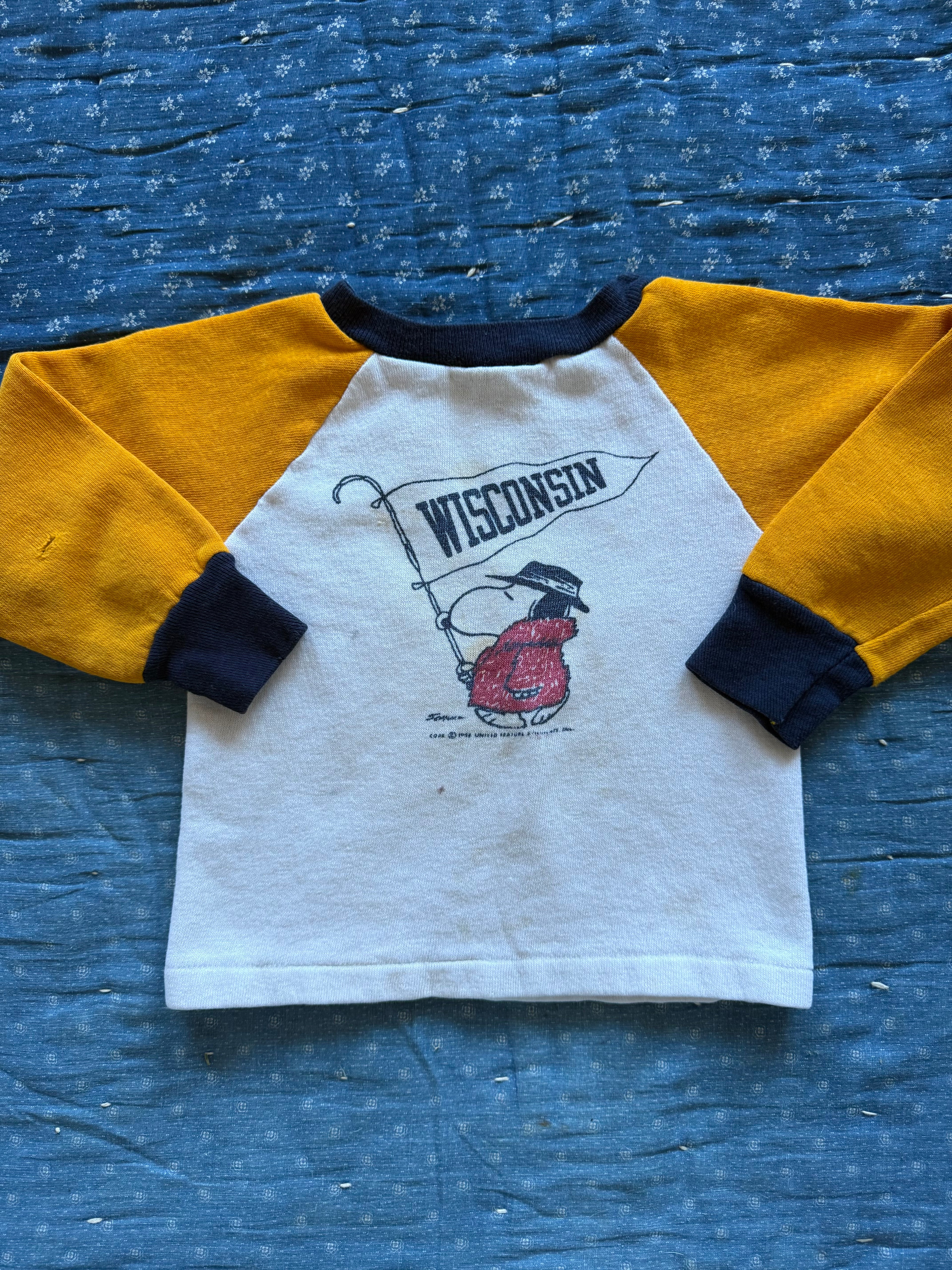 1960s snoopy wisconsin state sweatshirt