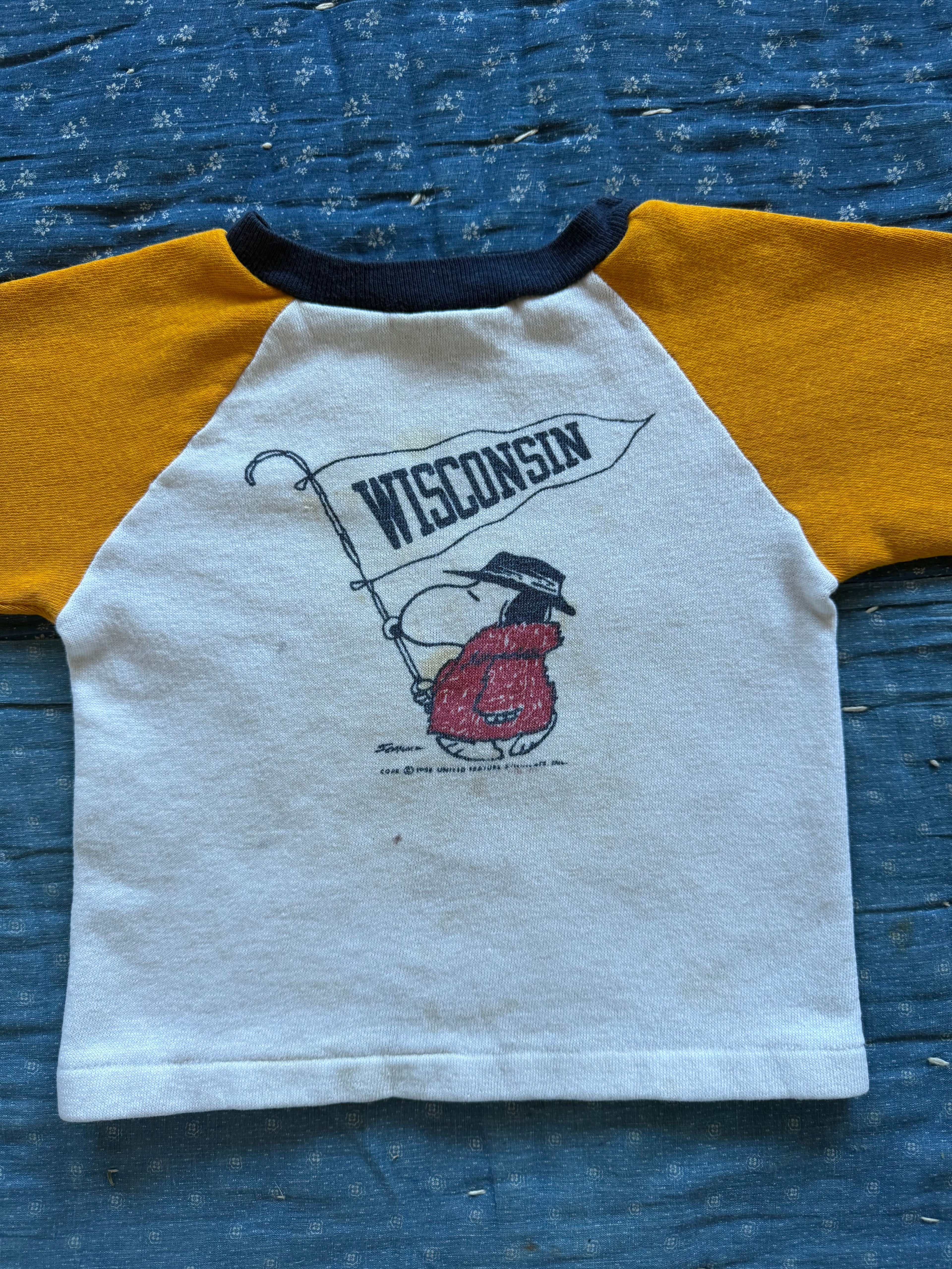 1960s snoopy wisconsin state sweatshirt