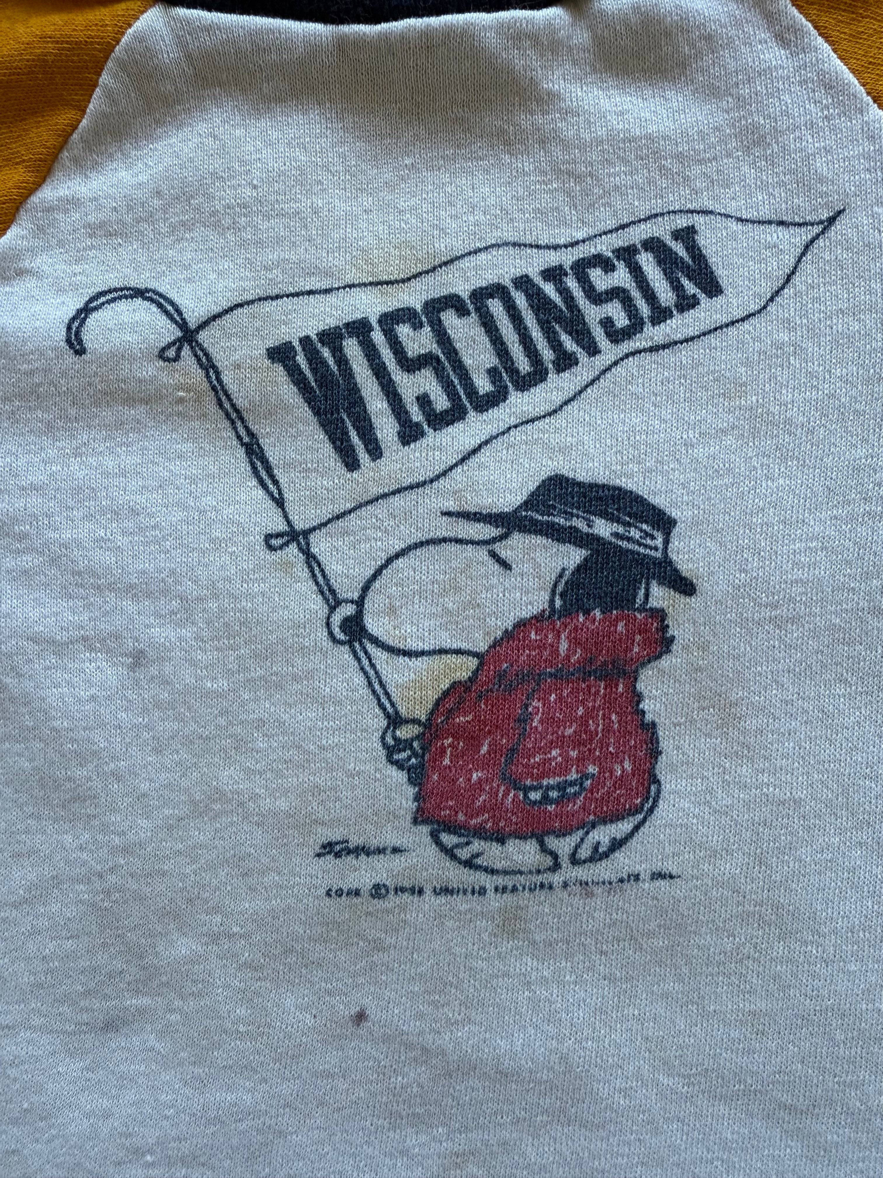 1960s snoopy wisconsin state sweatshirt