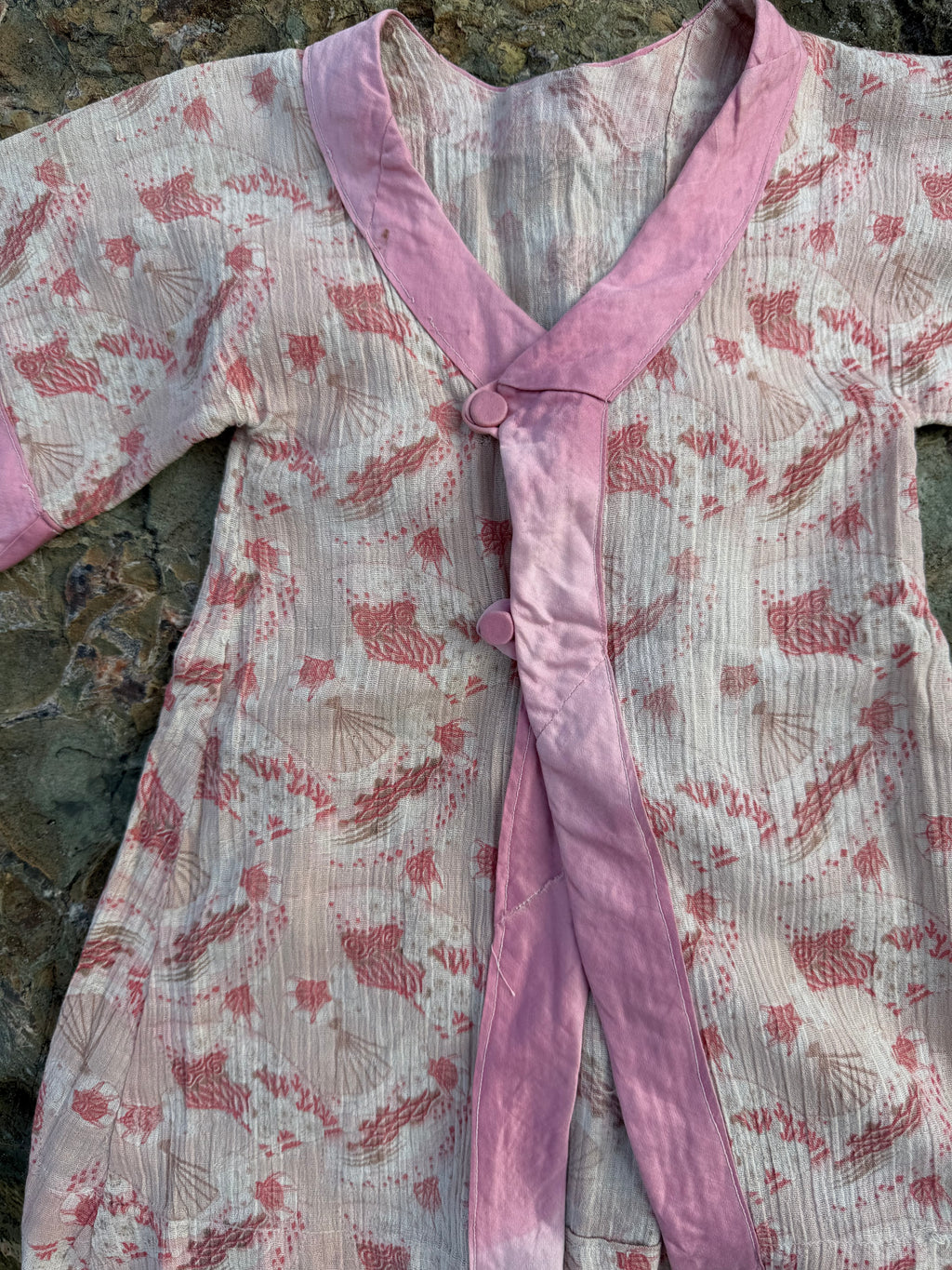 1930s silk seashell kimono