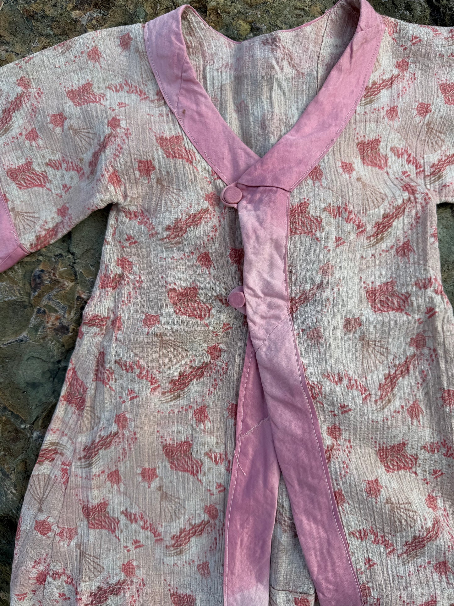 1930s silk seashell kimono