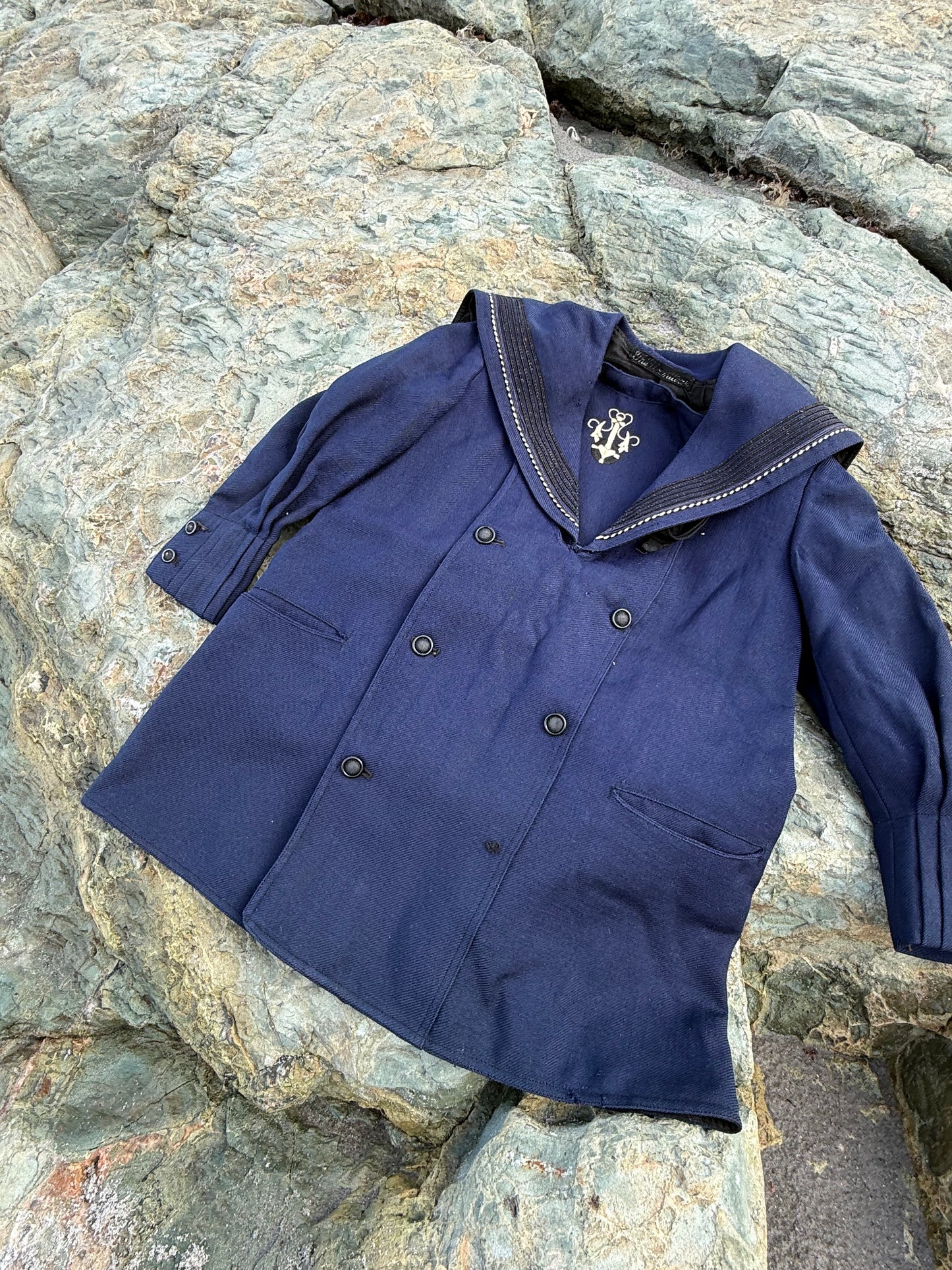 1920s wool formal sailors coat