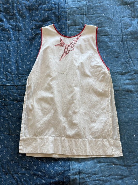 1930s redwork sparrow apron