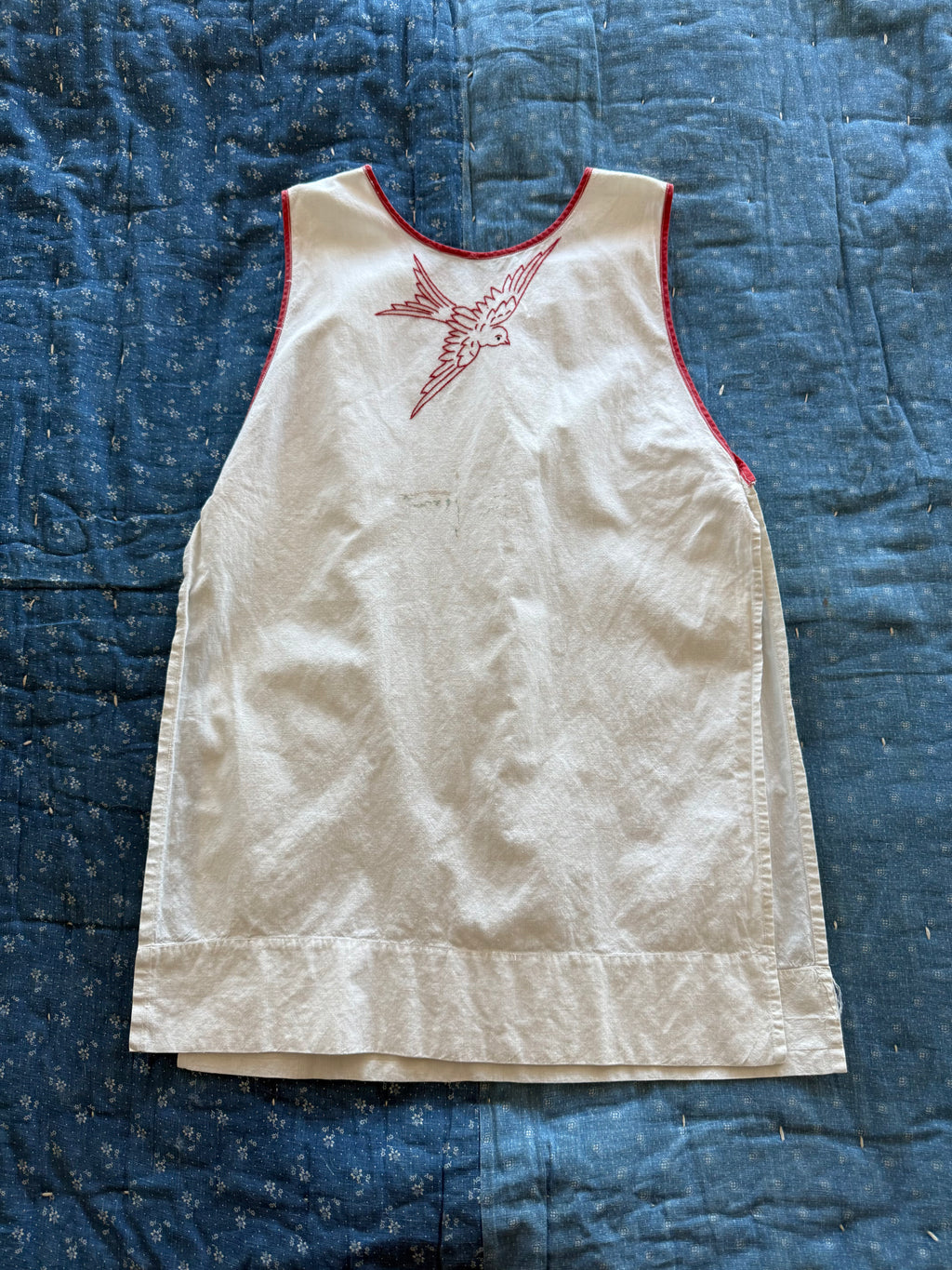 1930s redwork sparrow apron