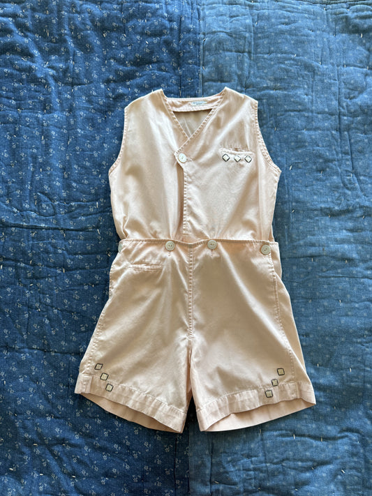 1940s pale pink playsuit