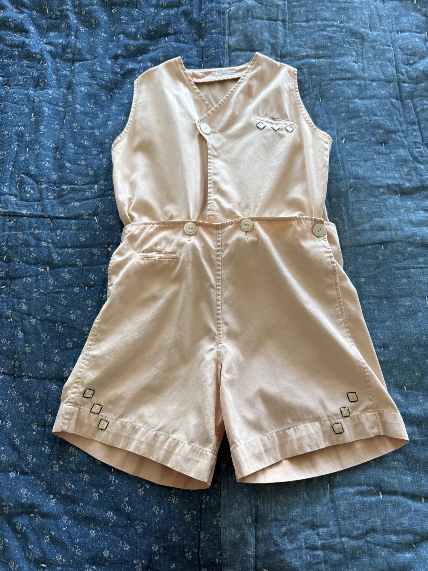 1940s pale pink playsuit