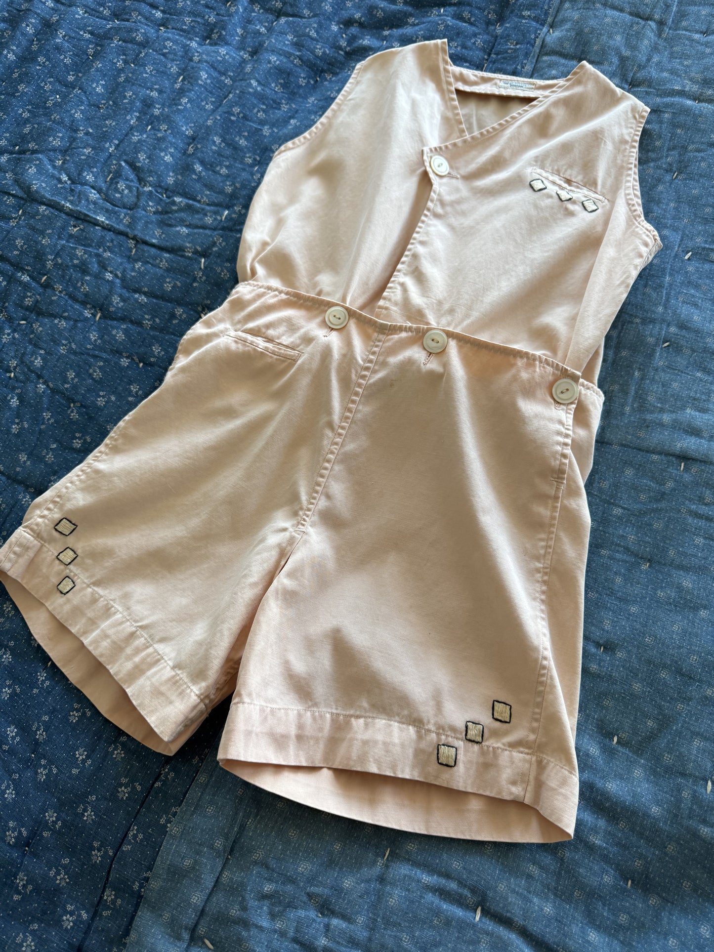 1940s pale pink playsuit