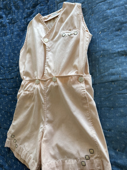 1940s pale pink playsuit