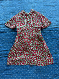 1940s floral rayon dress