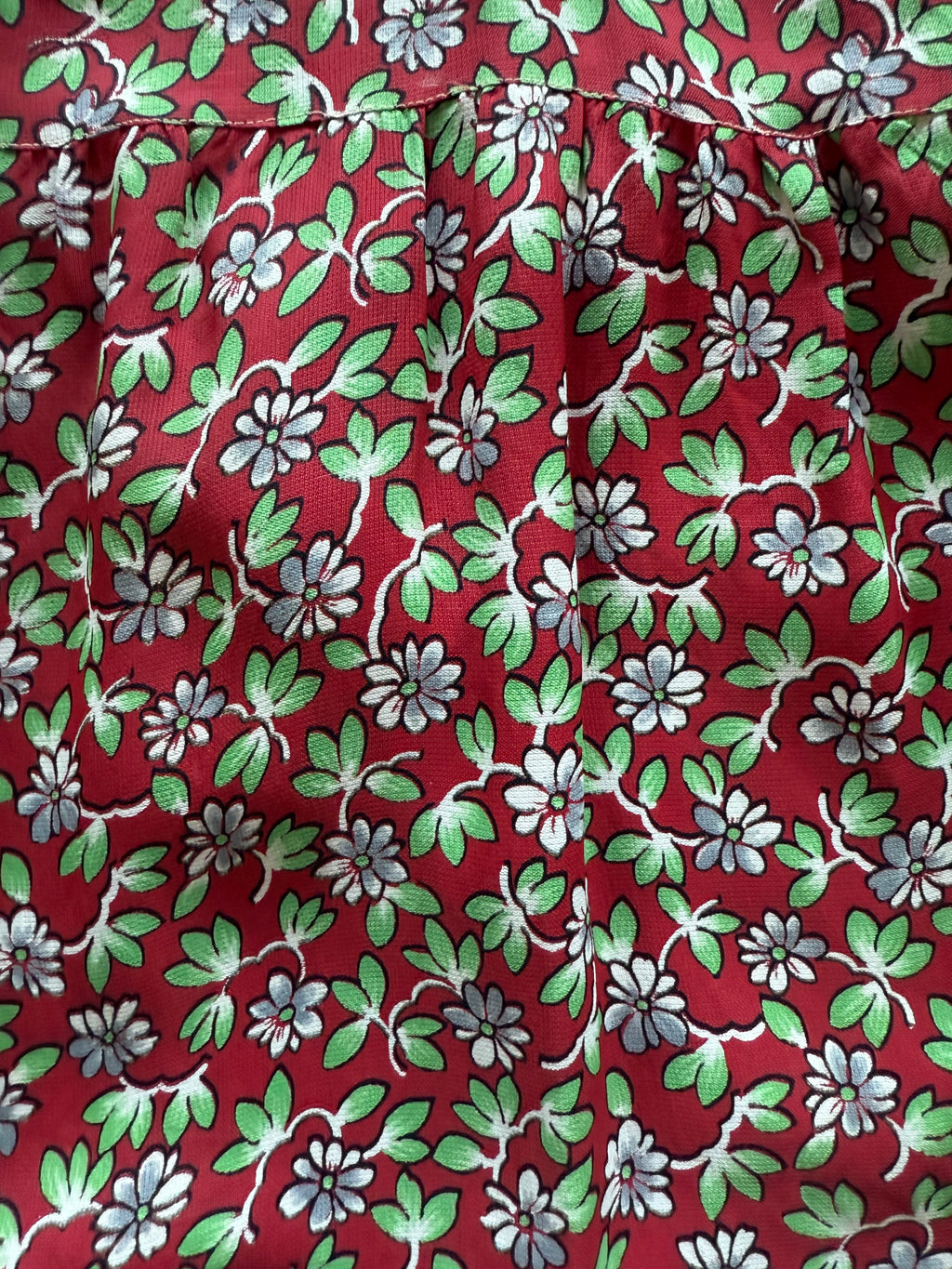 1940s floral rayon dress