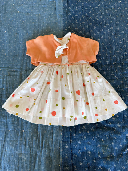 1950s polka dot dress set