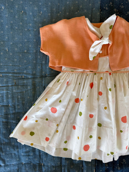 1950s polka dot dress set