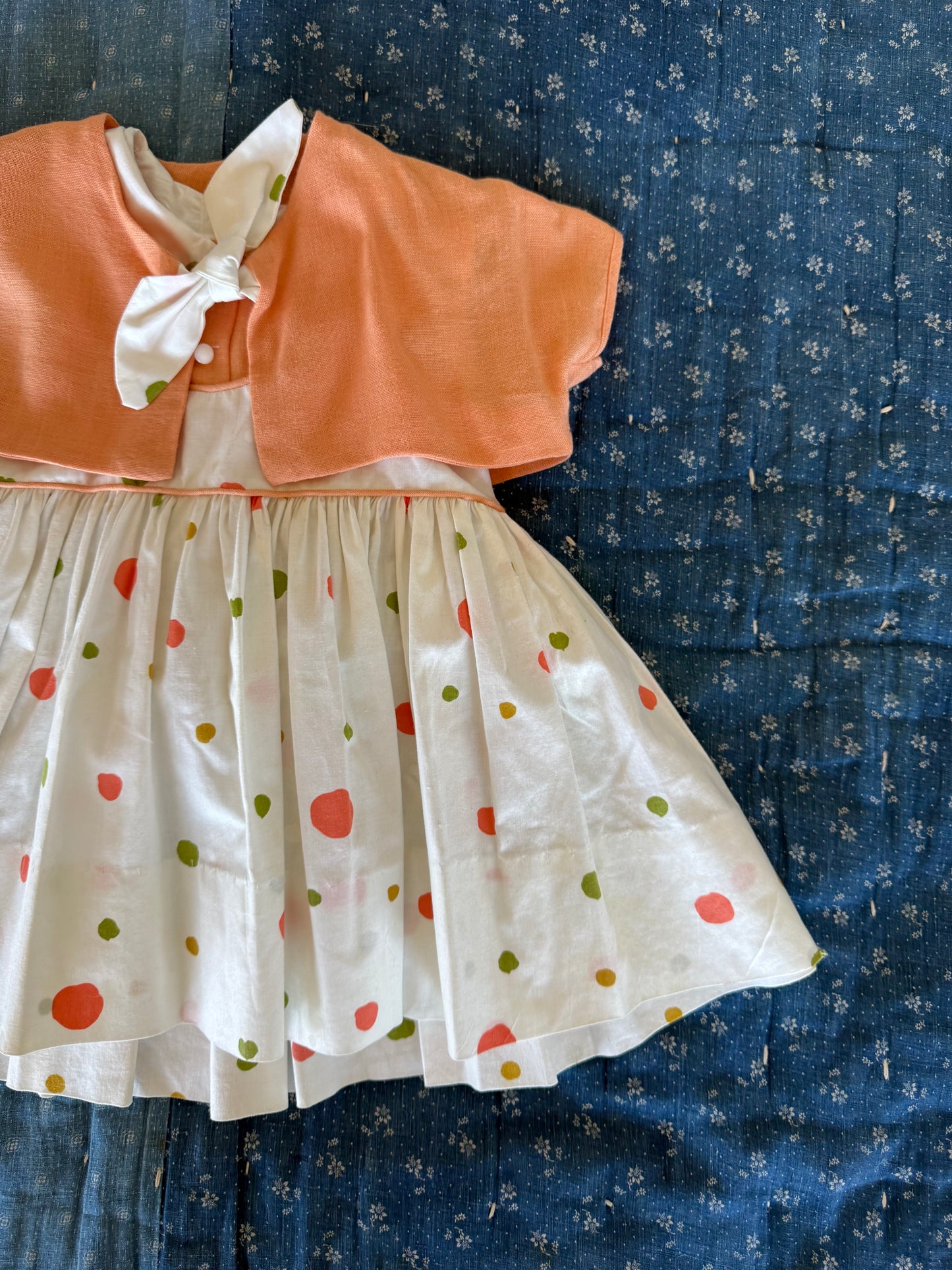 1950s polka dot dress set