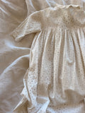 1900s crescent moon calico infant gown
