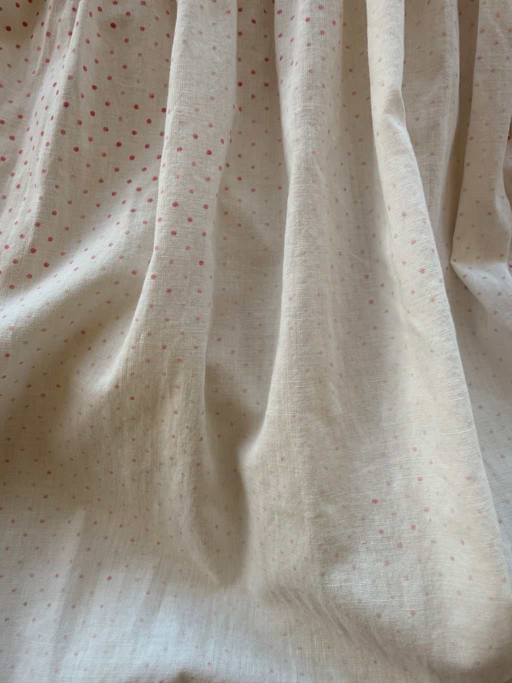 1900s pink polka dot infant gown