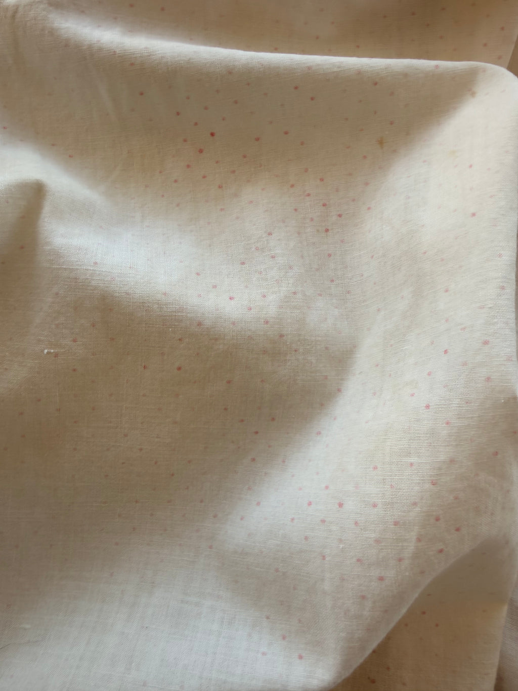 1900s pink polka dot infant gown