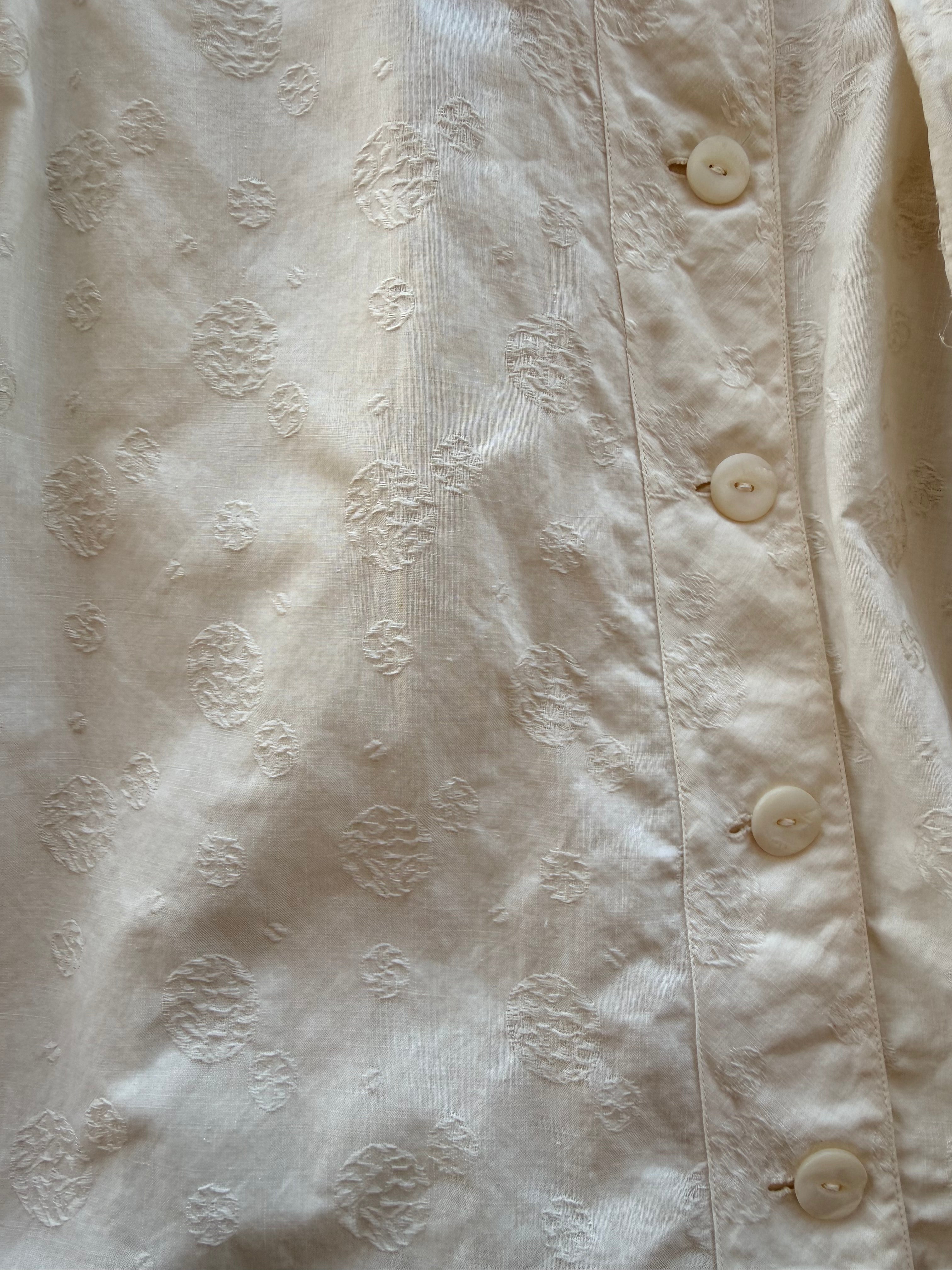 1900s cream jacquard jacket