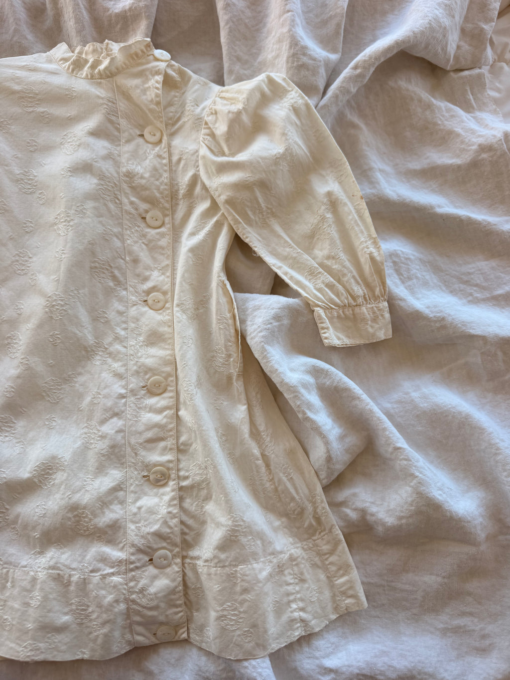 1900s cream jacquard jacket