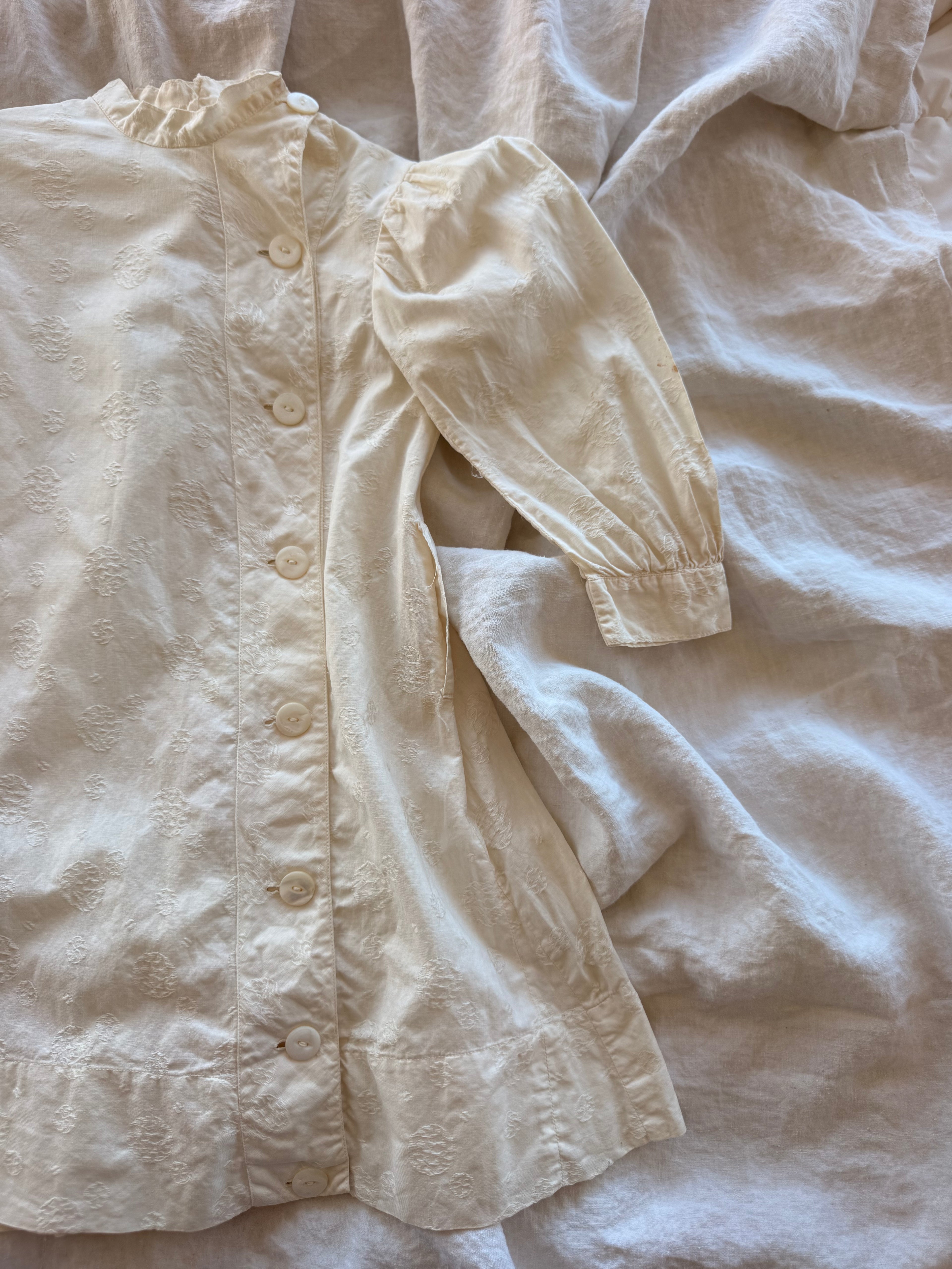 1900s cream jacquard jacket