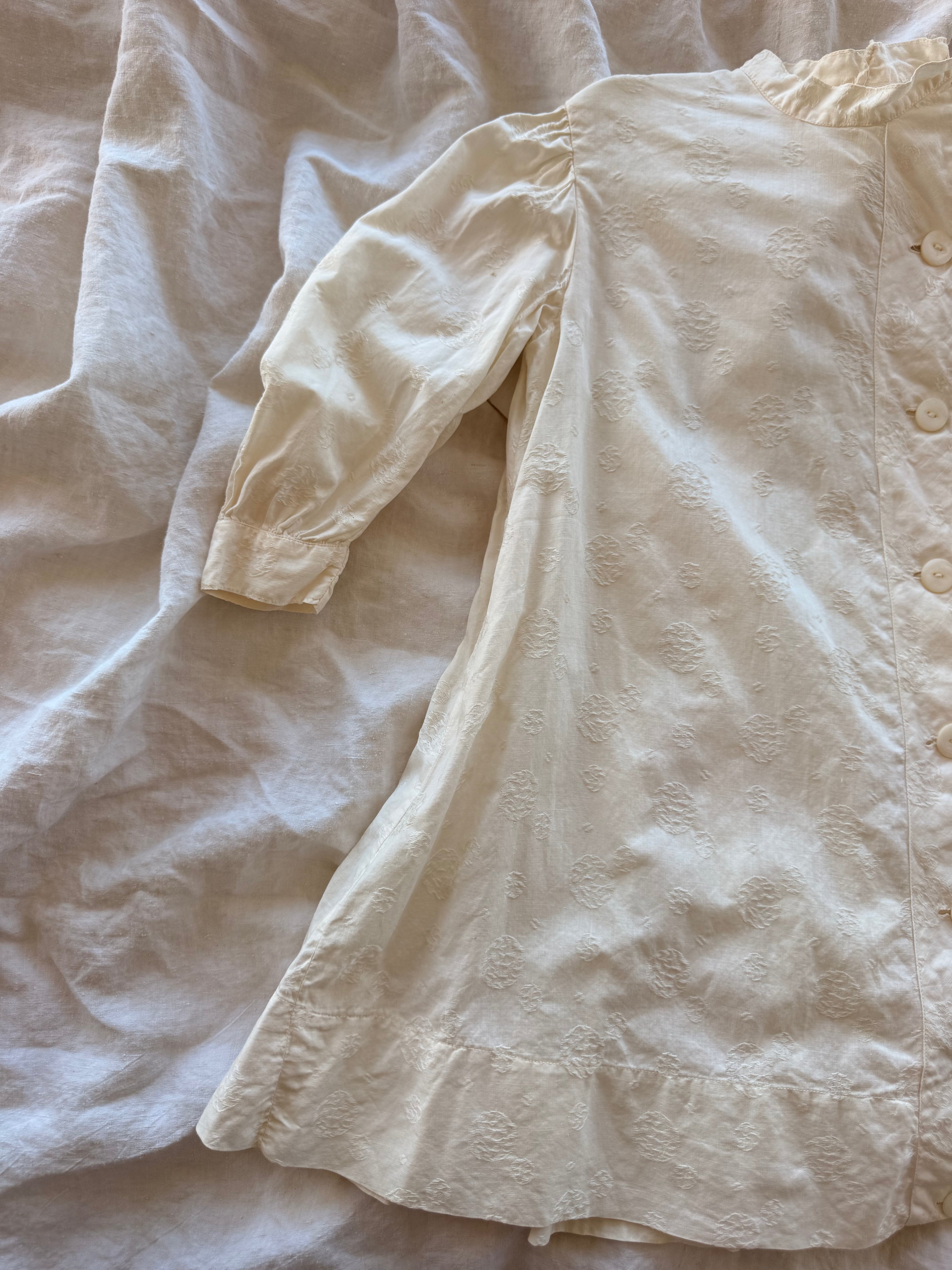 1900s cream jacquard jacket