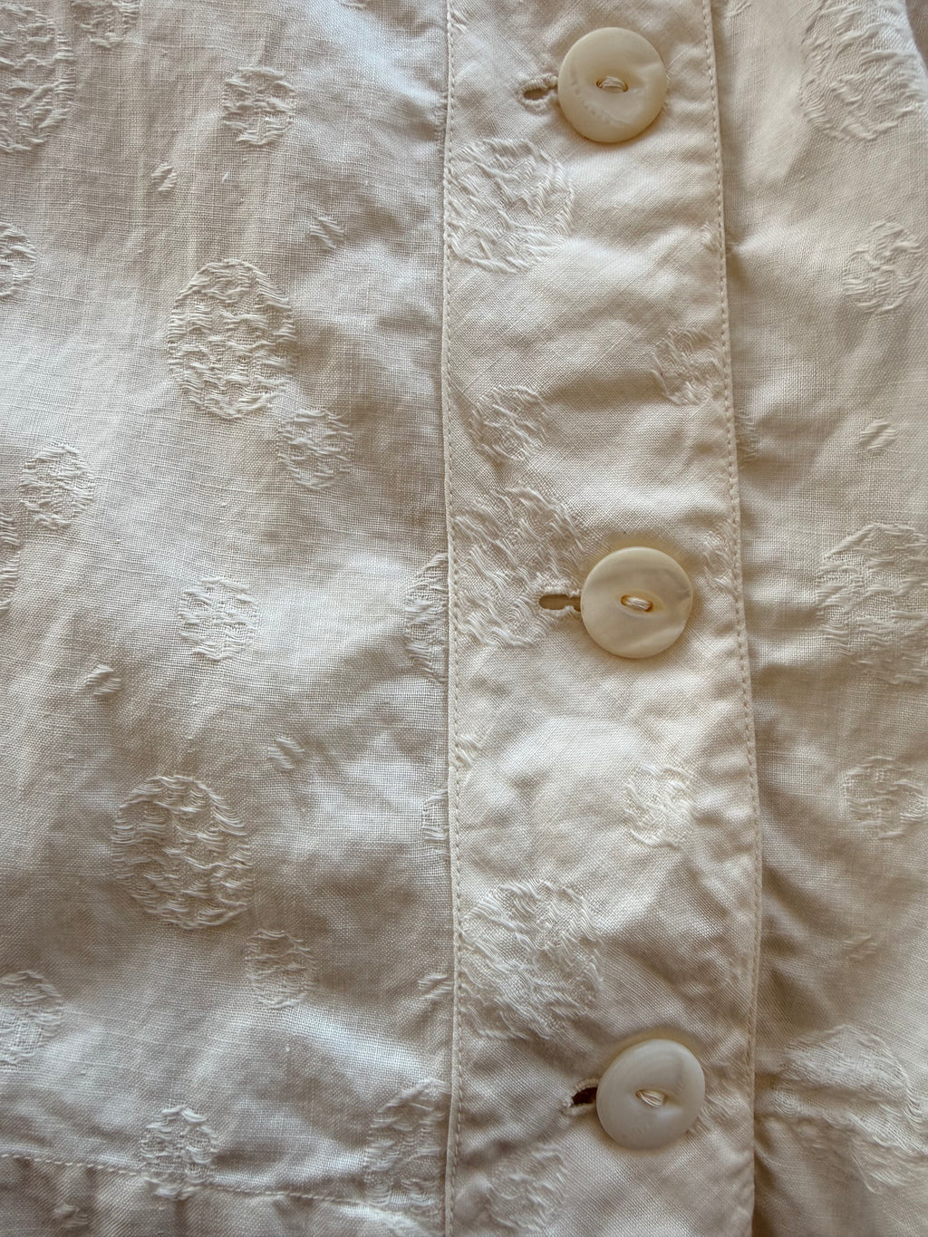 1900s cream jacquard jacket