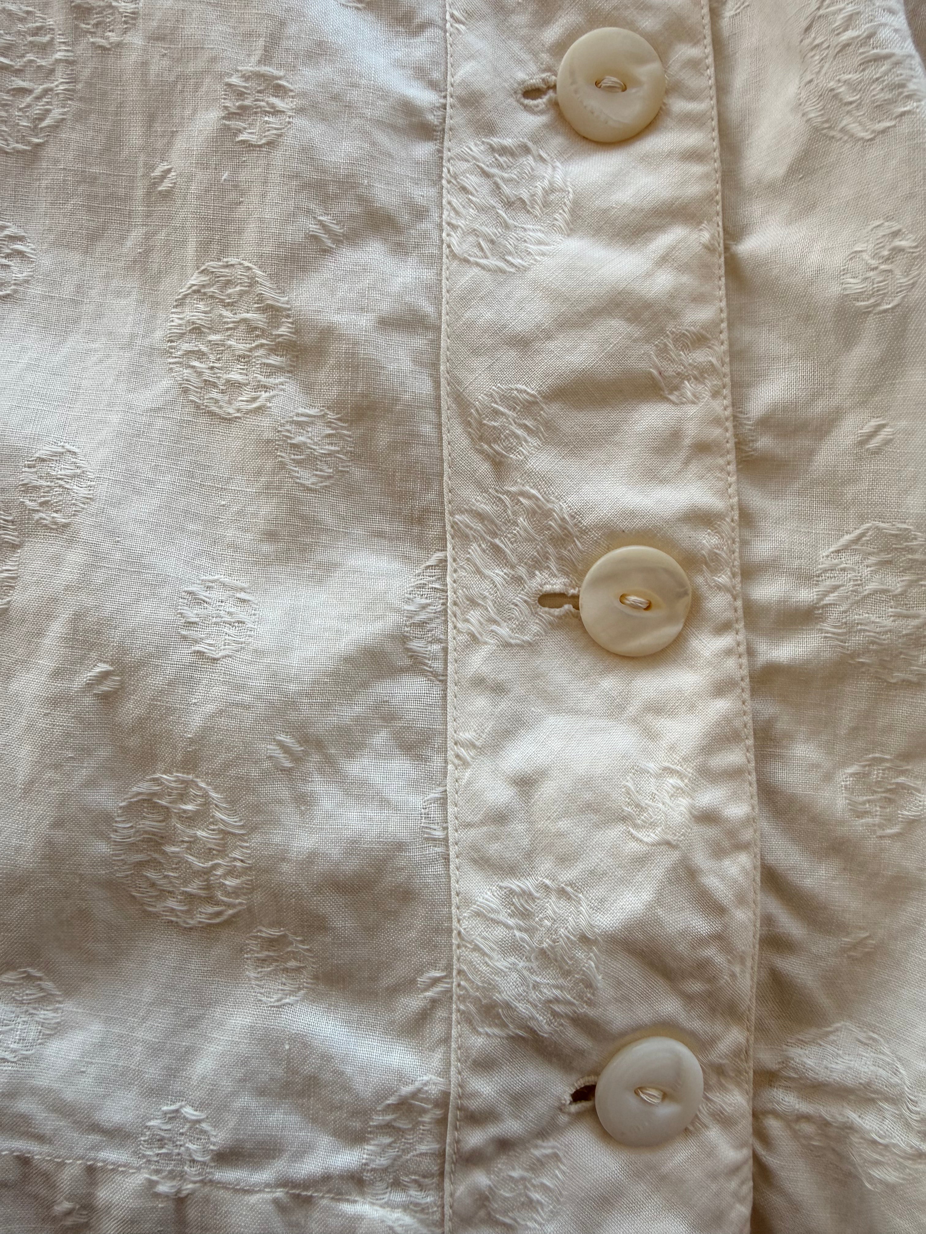 1900s cream jacquard jacket