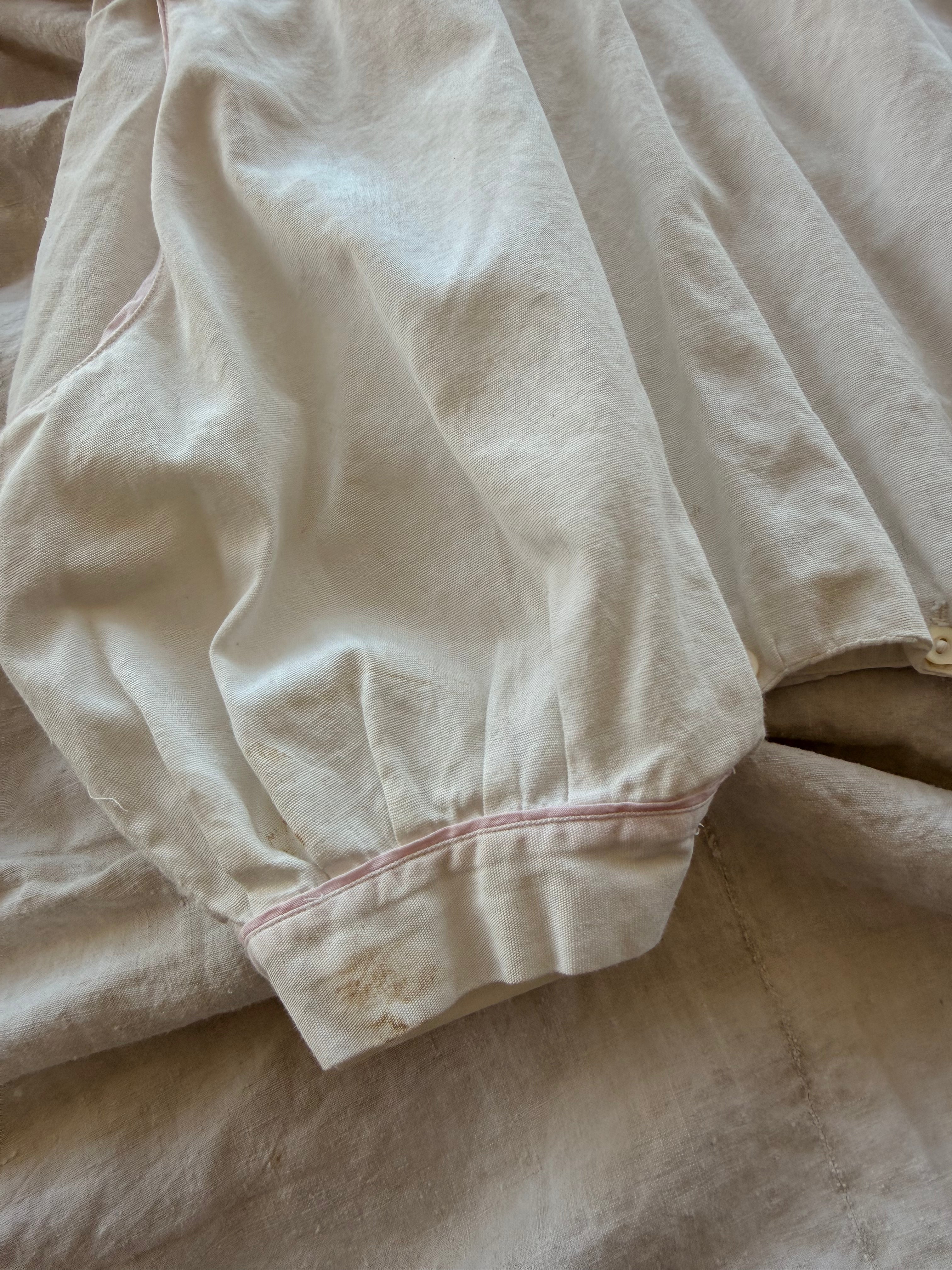 1930s white & pink romper