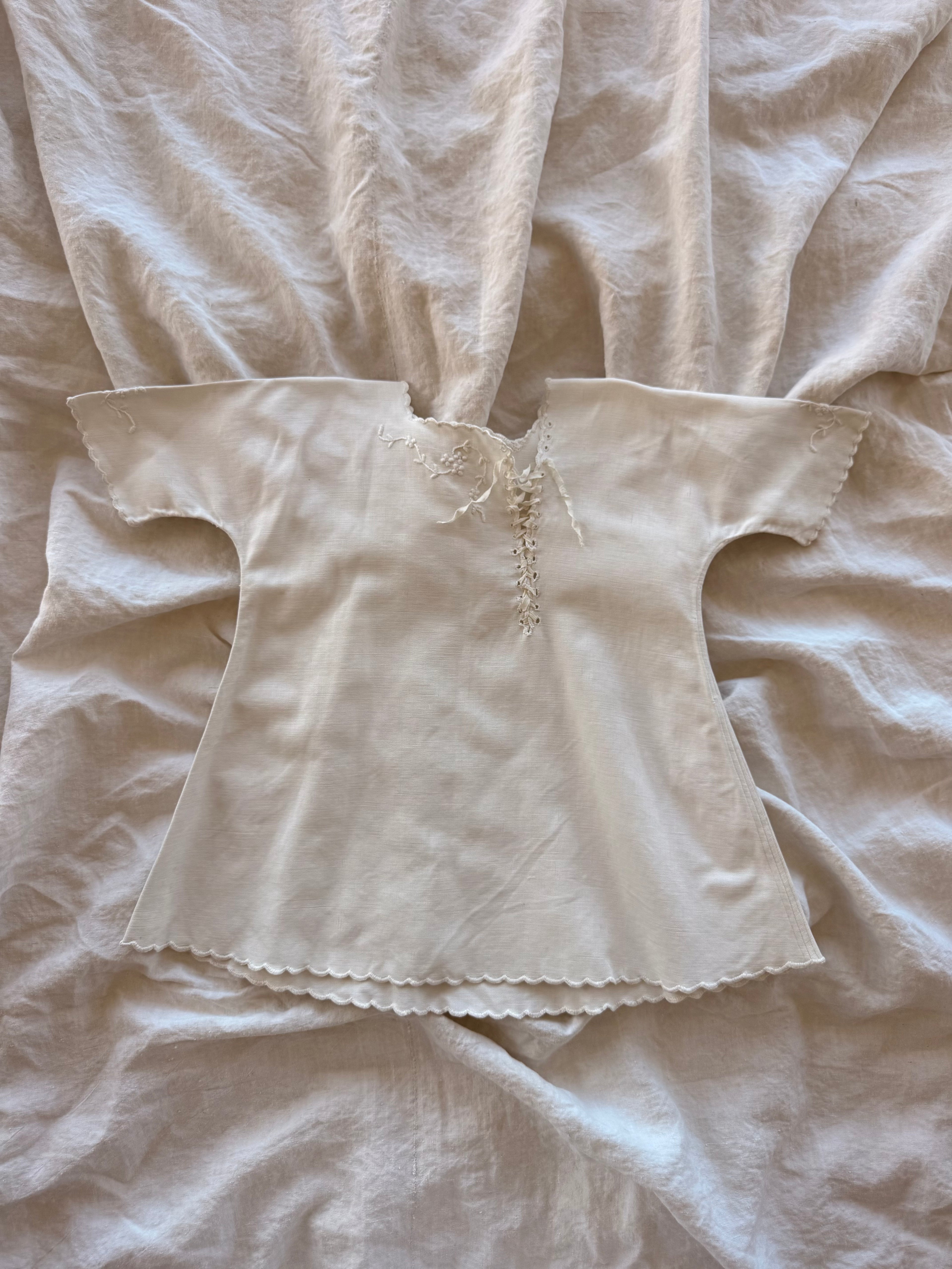 1900s asymmetrical laced dress