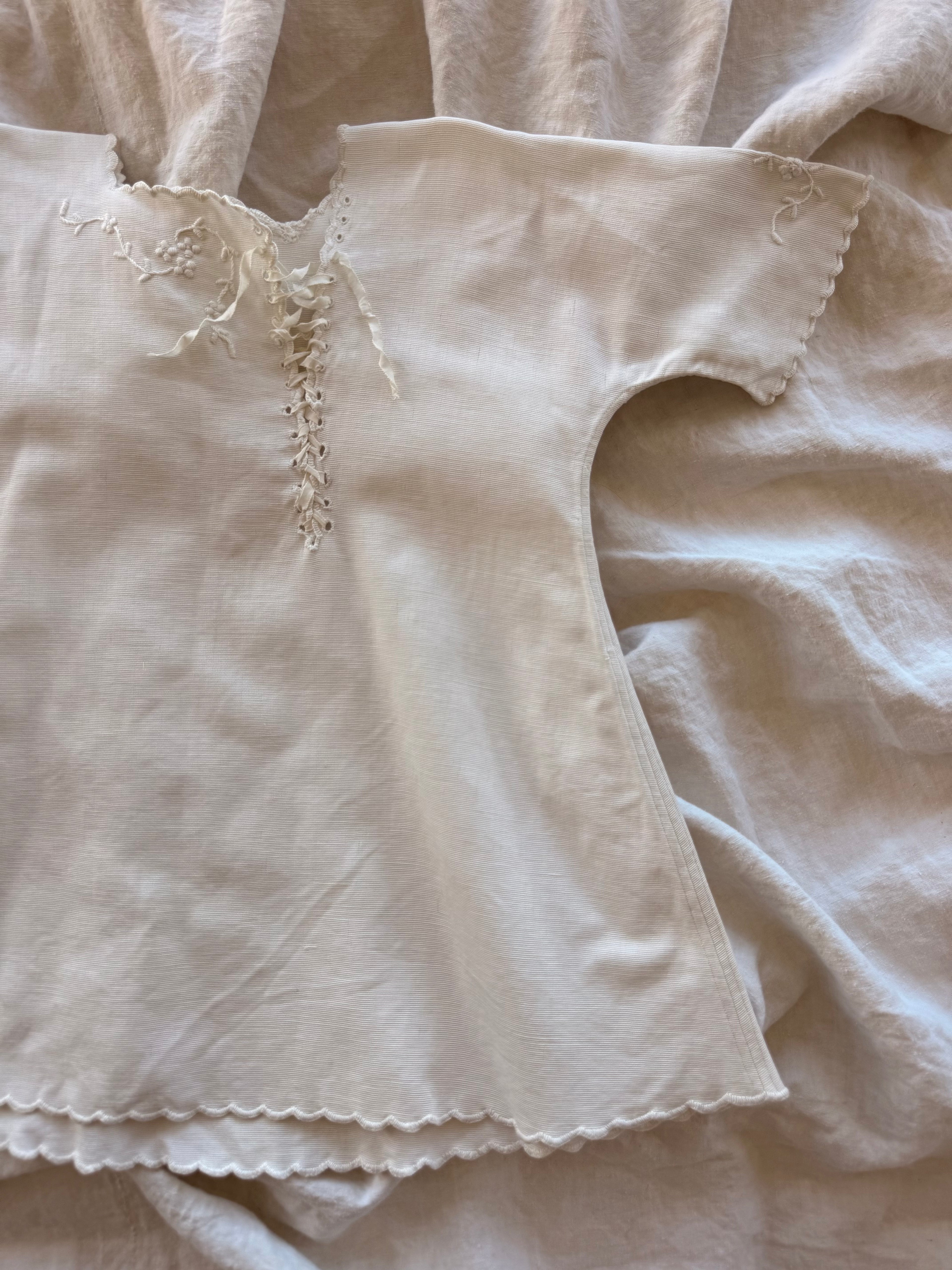 1900s asymmetrical laced dress