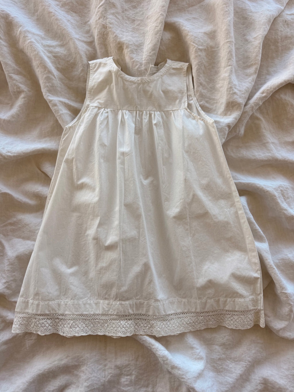 1910s white slip dress