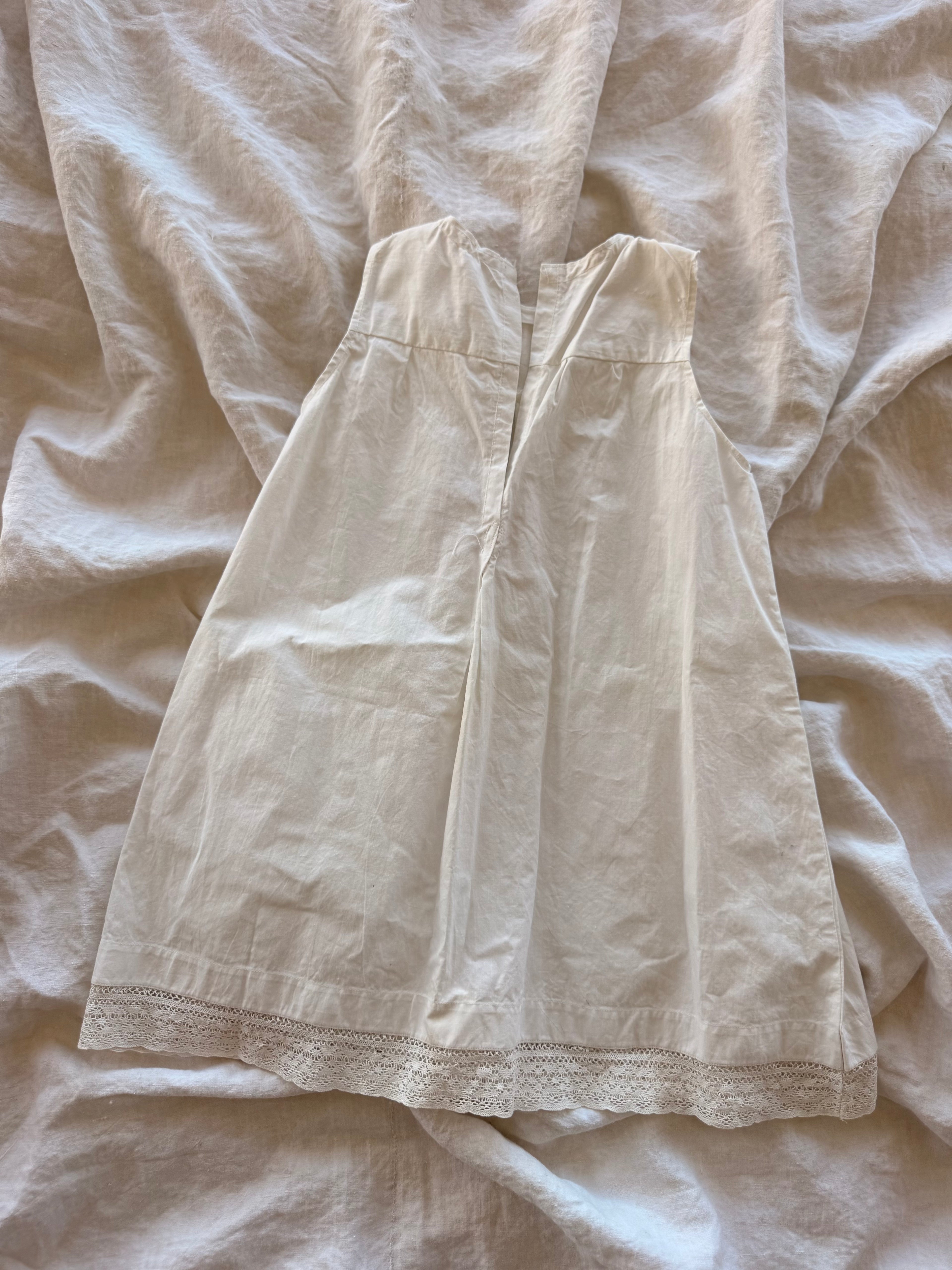 1910s white slip dress