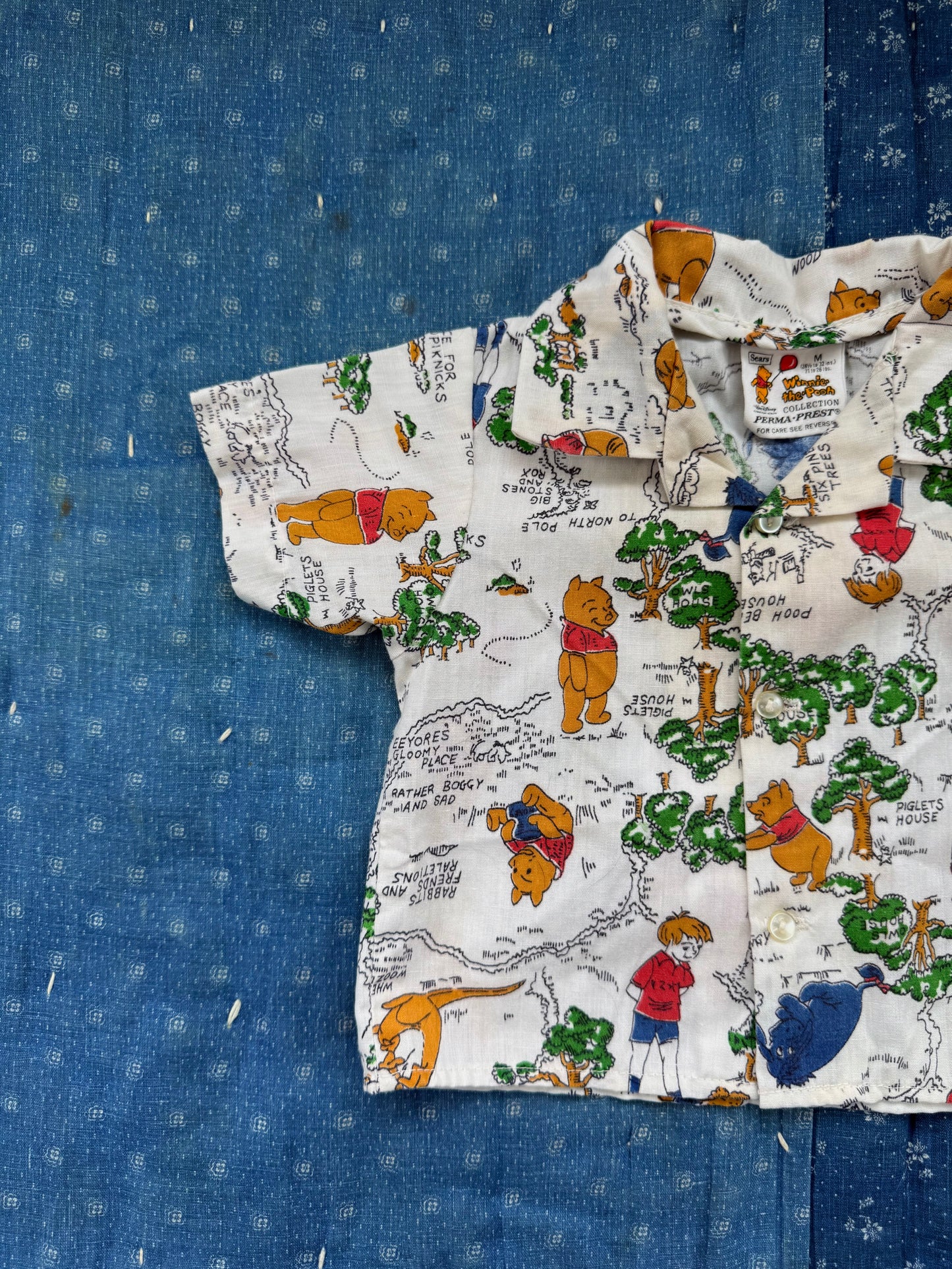 1970s winnie the pooh button down