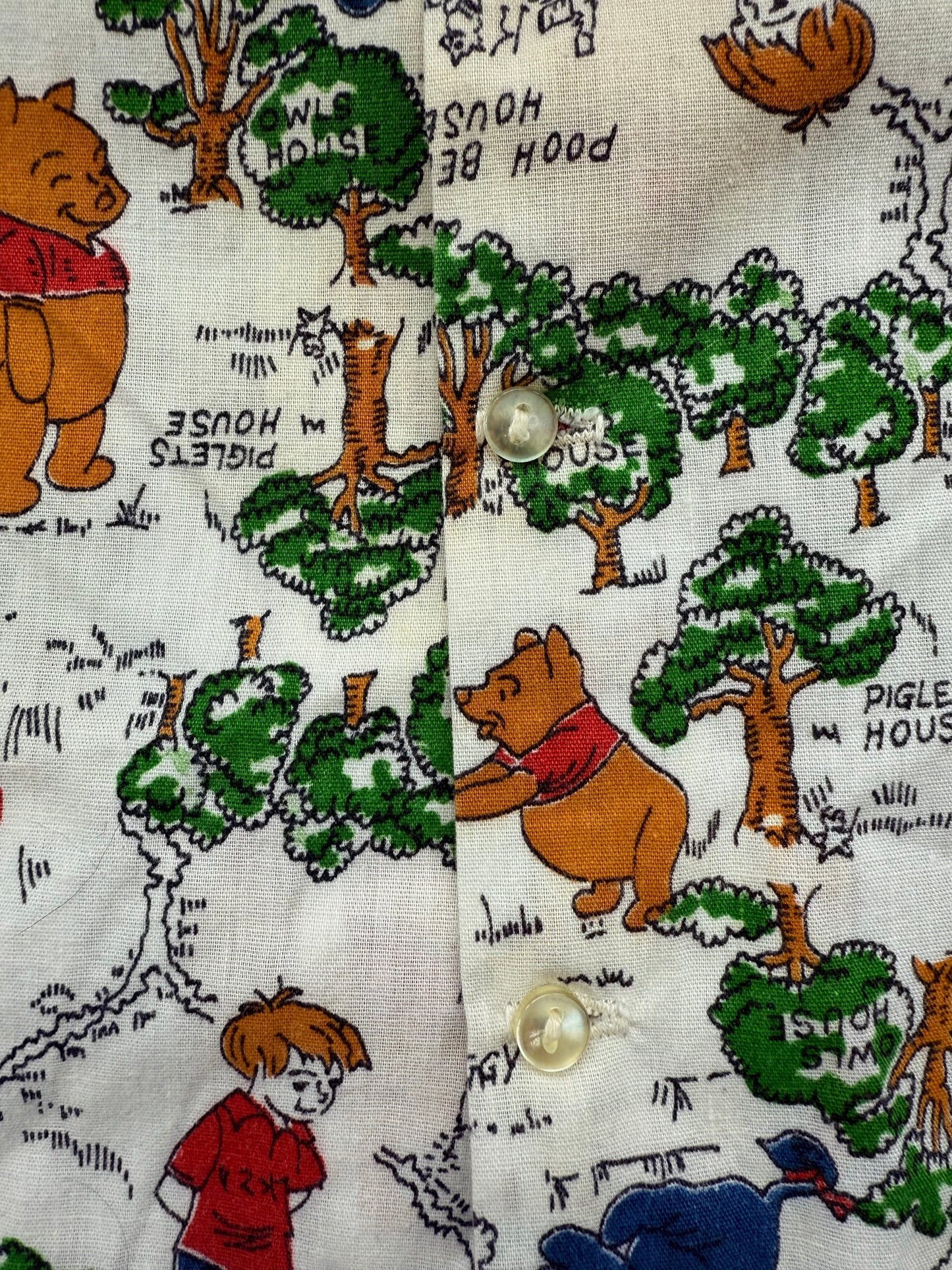 1970s winnie the pooh button down