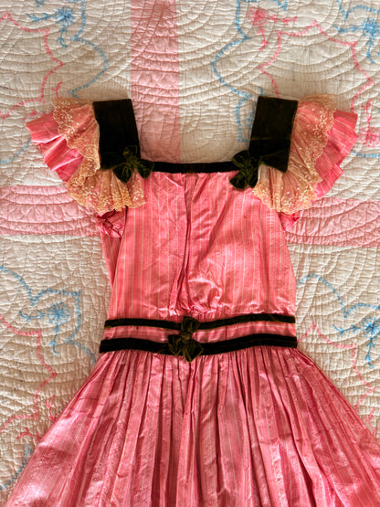 1900s candy striped dress