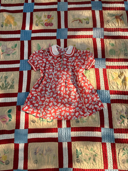 1940s sailor print dress