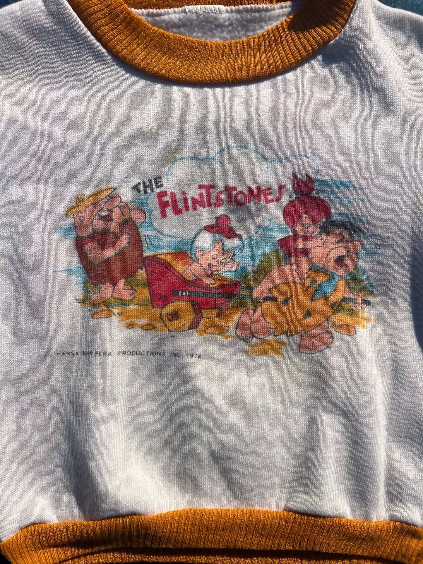 1970s flintstones sweatshirt