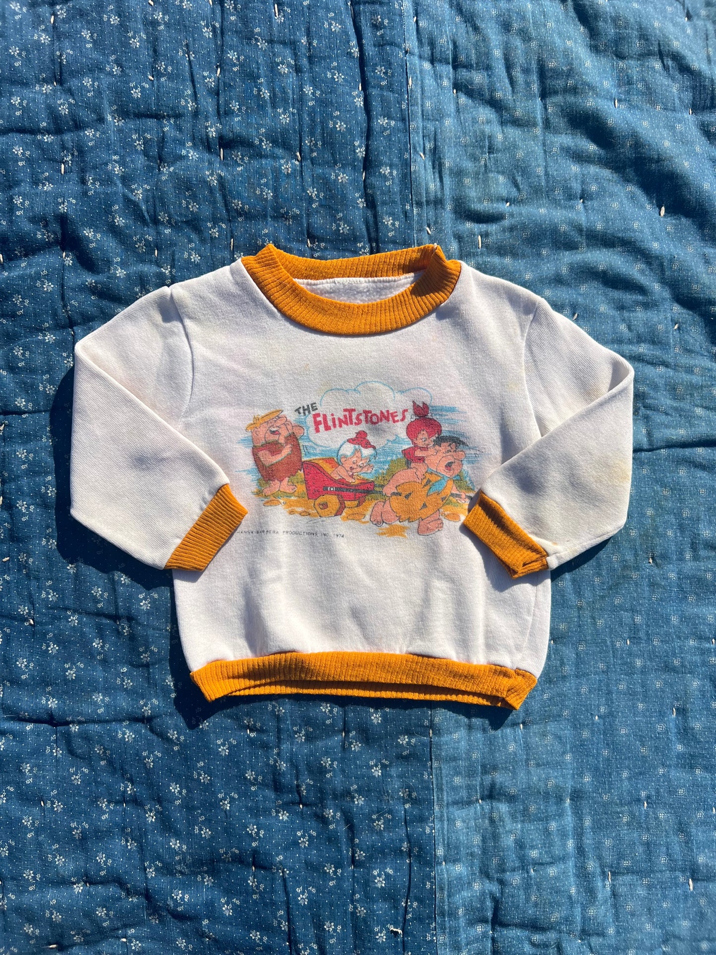 1970s flintstones sweatshirt