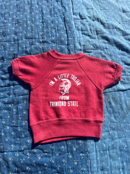 1950s little trojan short sleeve sweatshirt