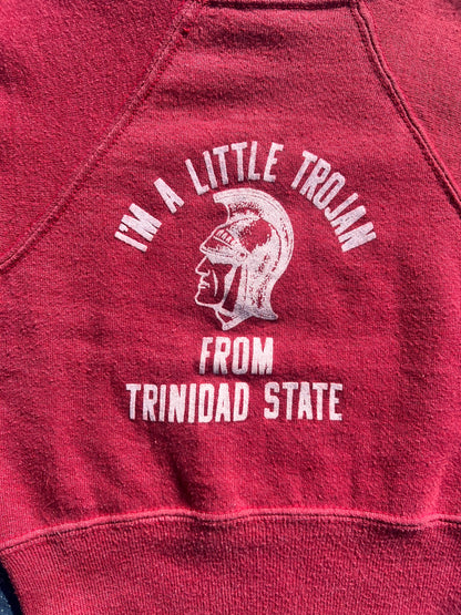 1950s little trojan short sleeve sweatshirt