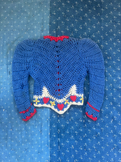 1940s scandinavian wool love cardigan