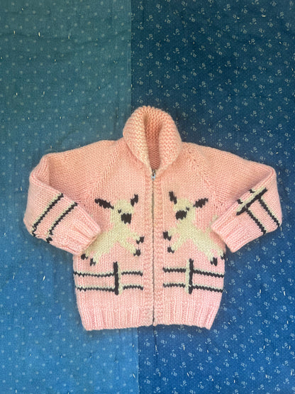 1960s happy lambs cowichan sweater