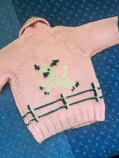 1960s happy lambs cowichan sweater