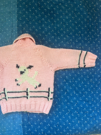 1960s happy lambs cowichan sweater