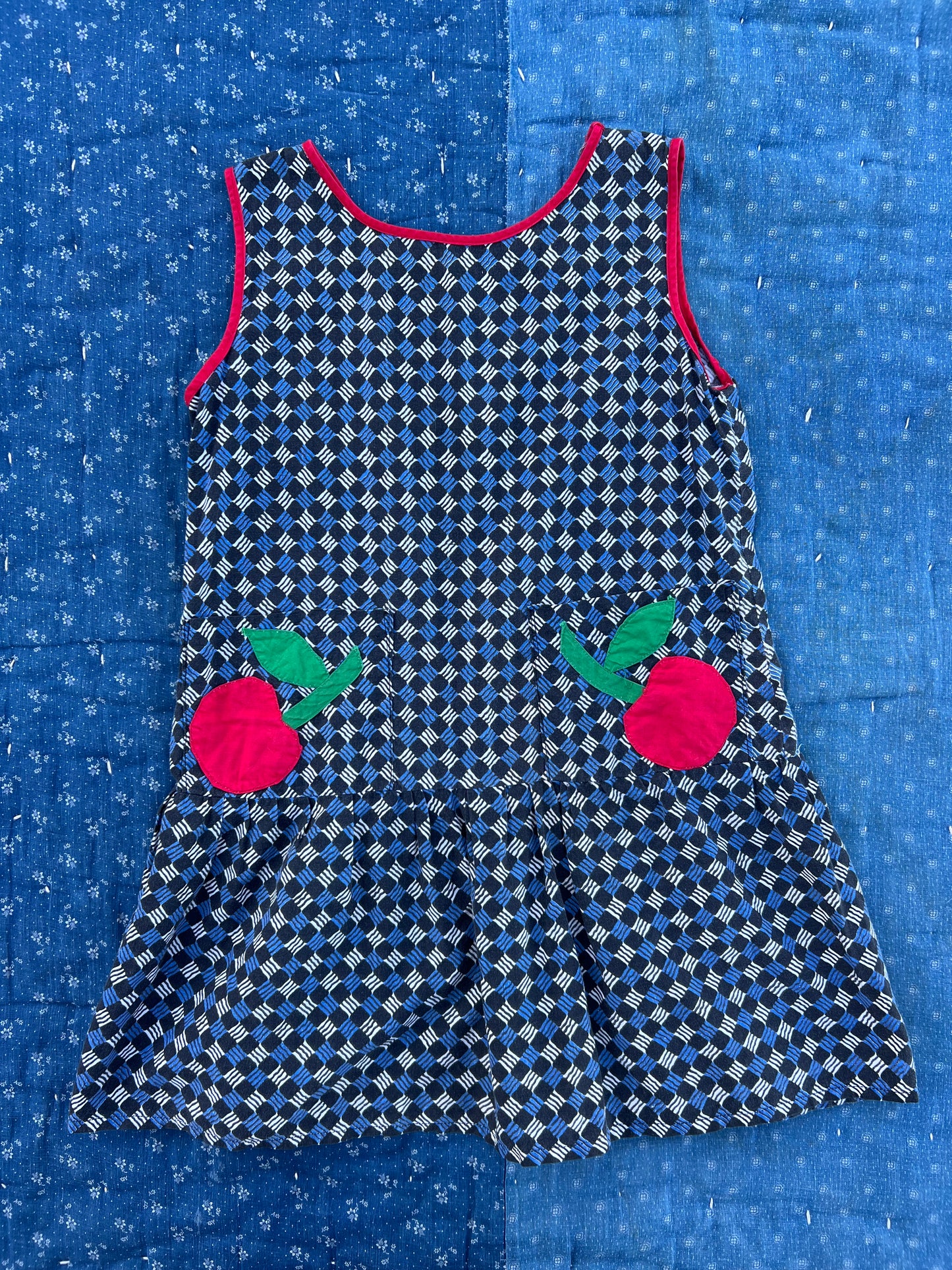 1940s fruity appliqué dress