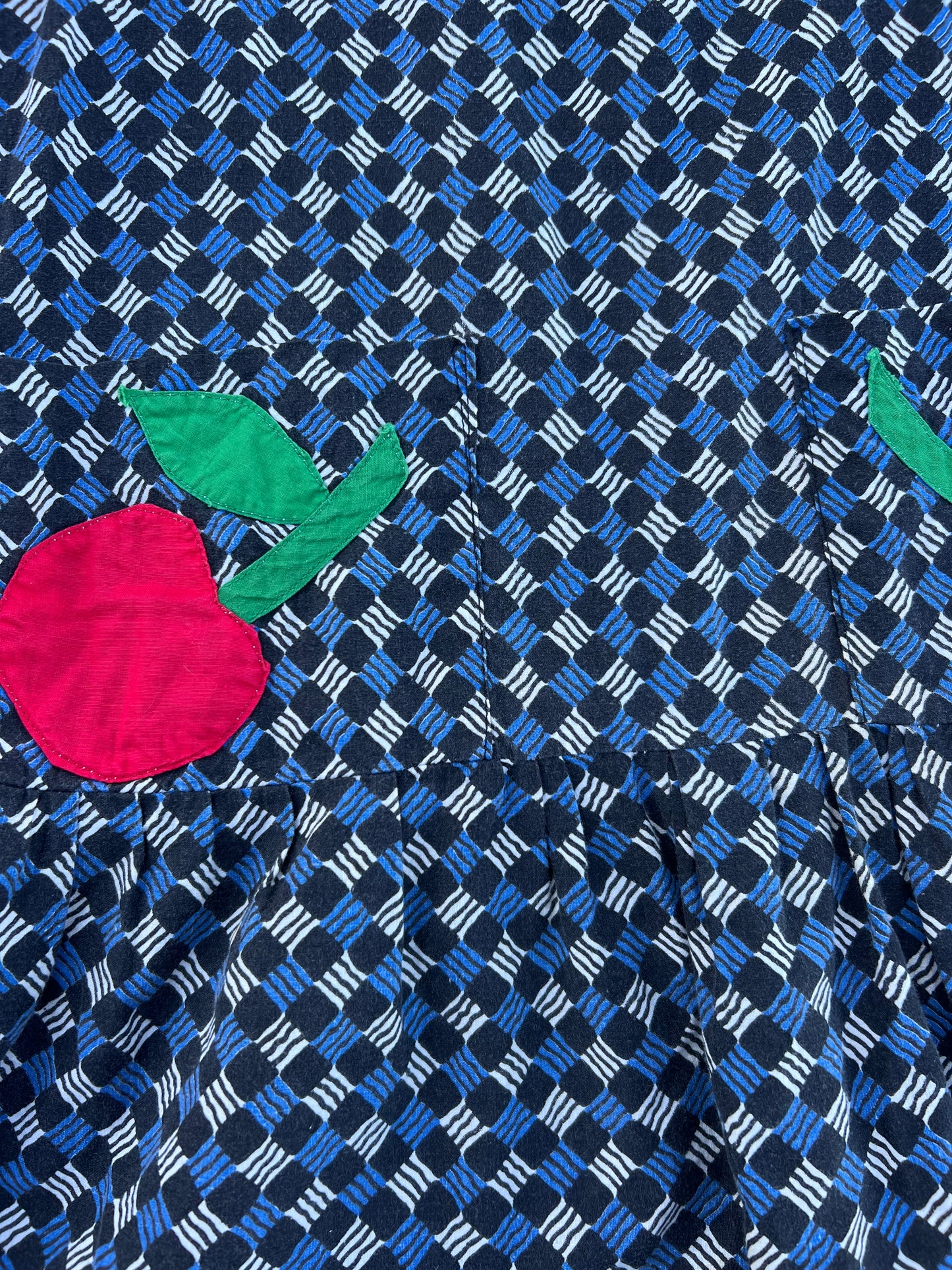 1940s fruity appliqué dress